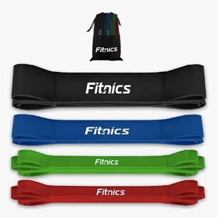 Bandas Elasticas Power Bands Latex Resistencia Fitnics Set 4
