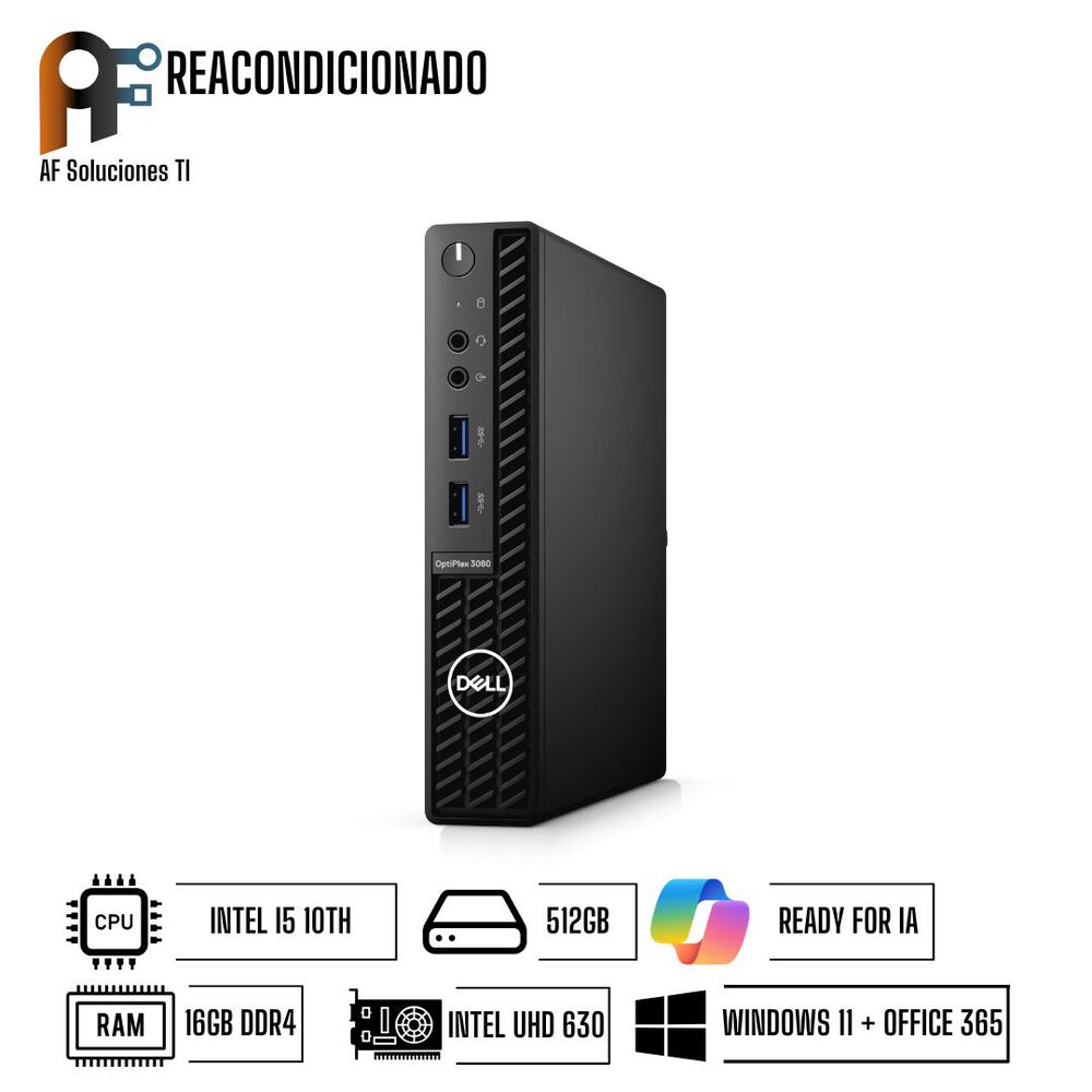 Computador Dell 3080 Mini Performance Windows 11 - Office365 Reacondicionado image number 0.0