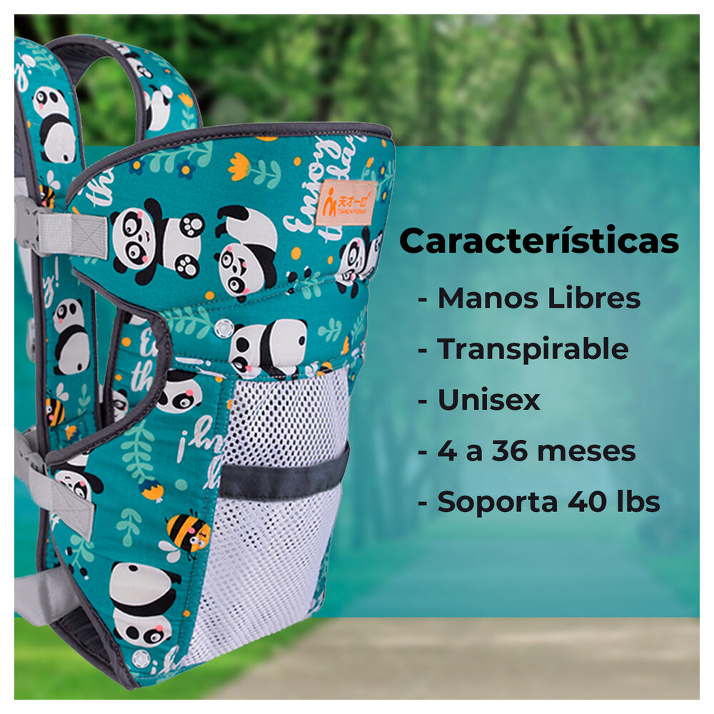 Portabebés Canguro Mochila Gris image number 2.0
