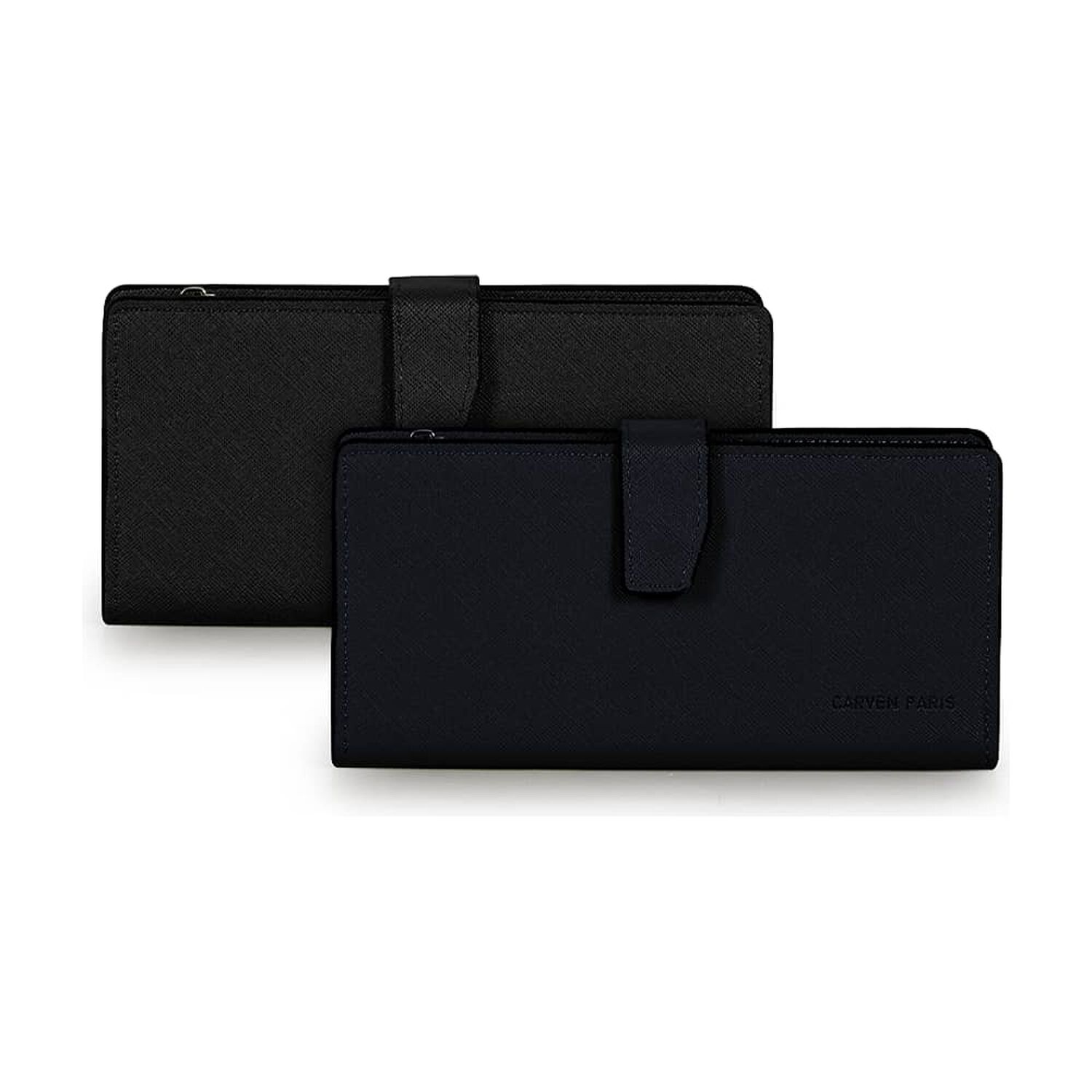 2 Billeteras De Mujer Vesta Negra Y Azul Carven image number 0.0