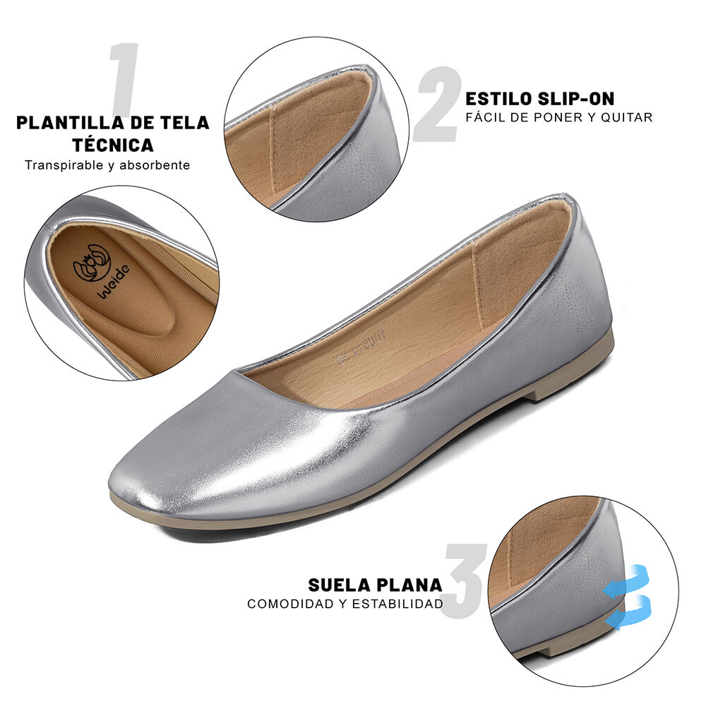 Ballerina Confort Charol Mujer Weide You511 image number 8.0