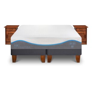 Cama Europea Cic Alaska / King / Base Dividida + Veladores