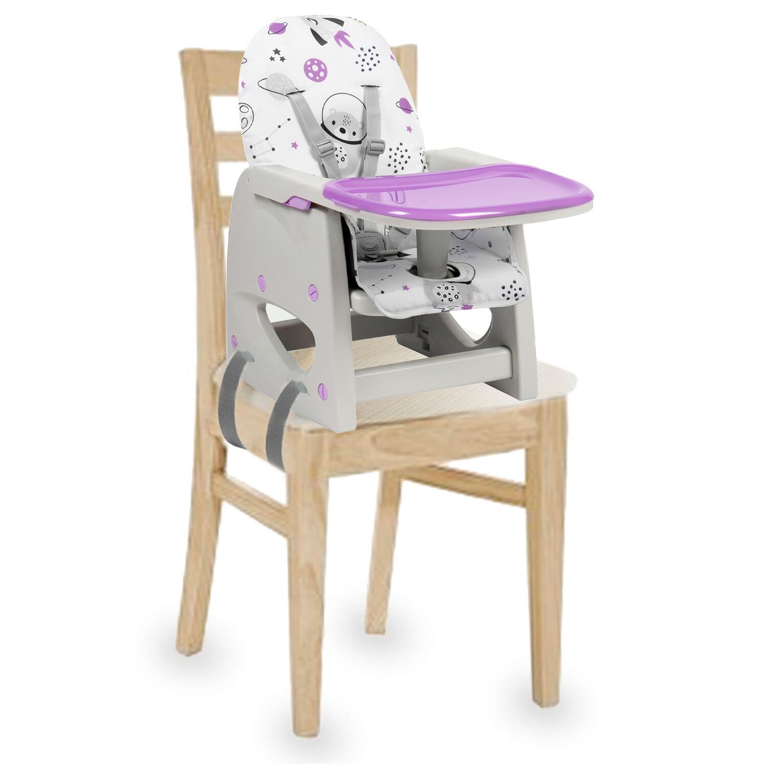Silla De Comer Escritorio Foodzy 4-in-1 Lavanda image number 1.0