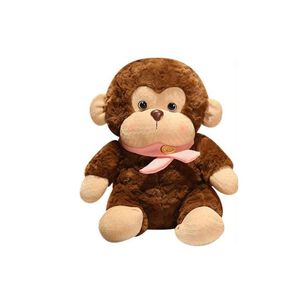 Peluche Mono Con Bufanda Rosada 23cm