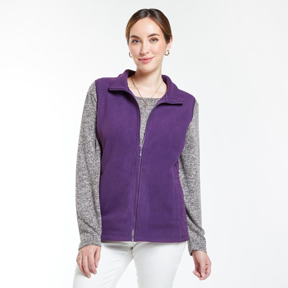Polerón Polar Regular Sin Mangas Cuello Alto Mujer Lesage image number 0.0