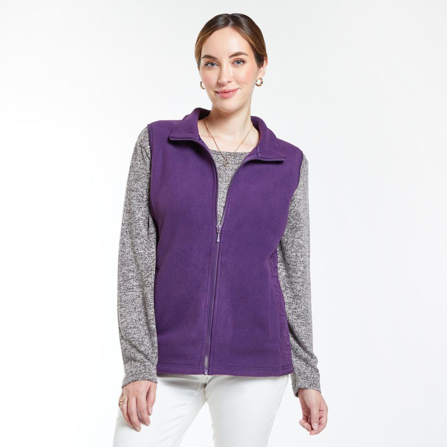 Poler&oacute;n Polar Regular Sin Mangas Cuello Alto Mujer Lesage image number 0.0