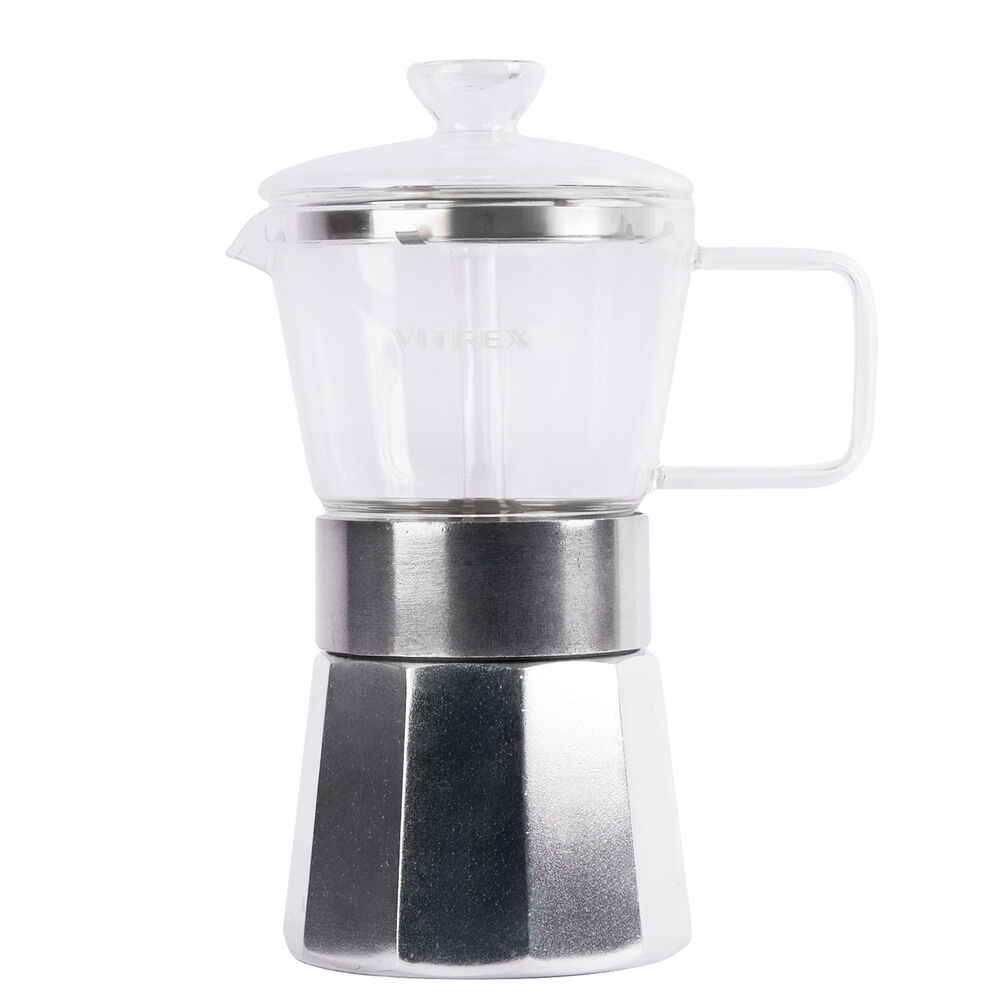Cafetera Italiana Aluminio Vitrex Crystal 9 Tazas image number 0.0