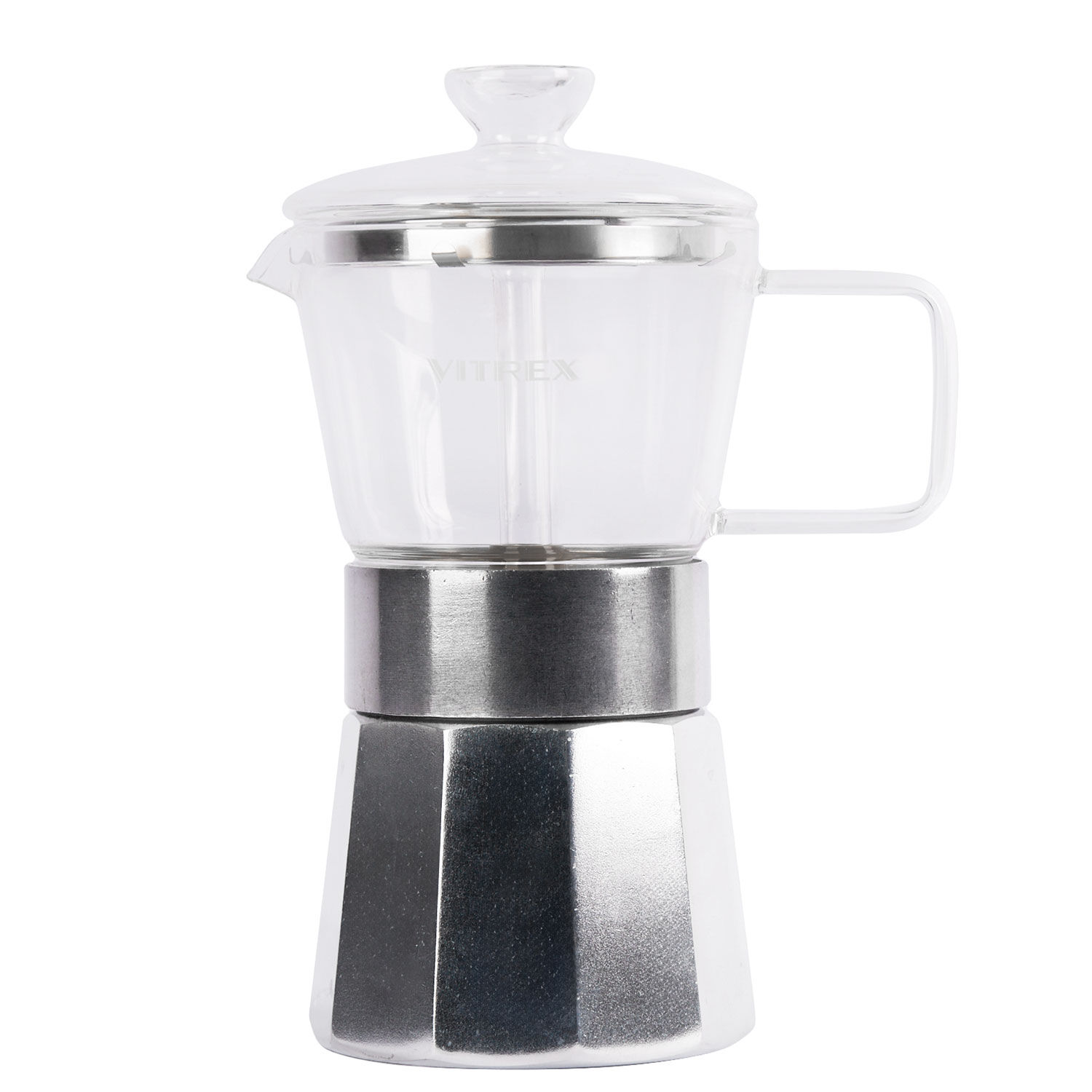 Cafetera Italiana Aluminio Vitrex Crystal 9 Tazas image number 0.0