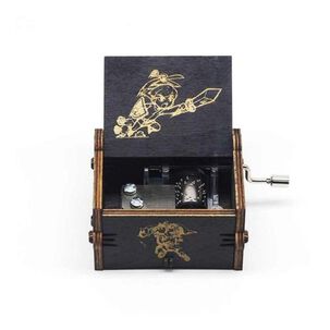 Caja Musical Madera Negra Black Zelda Estoykuku