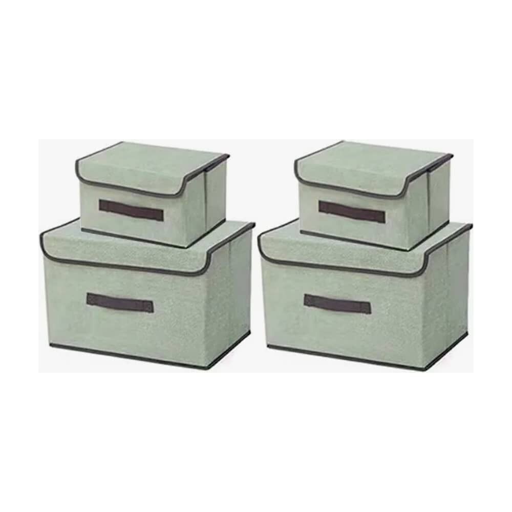 4 Unidades Cajas Organizadoras De Tela Plegables Con Tapas image number 0.0