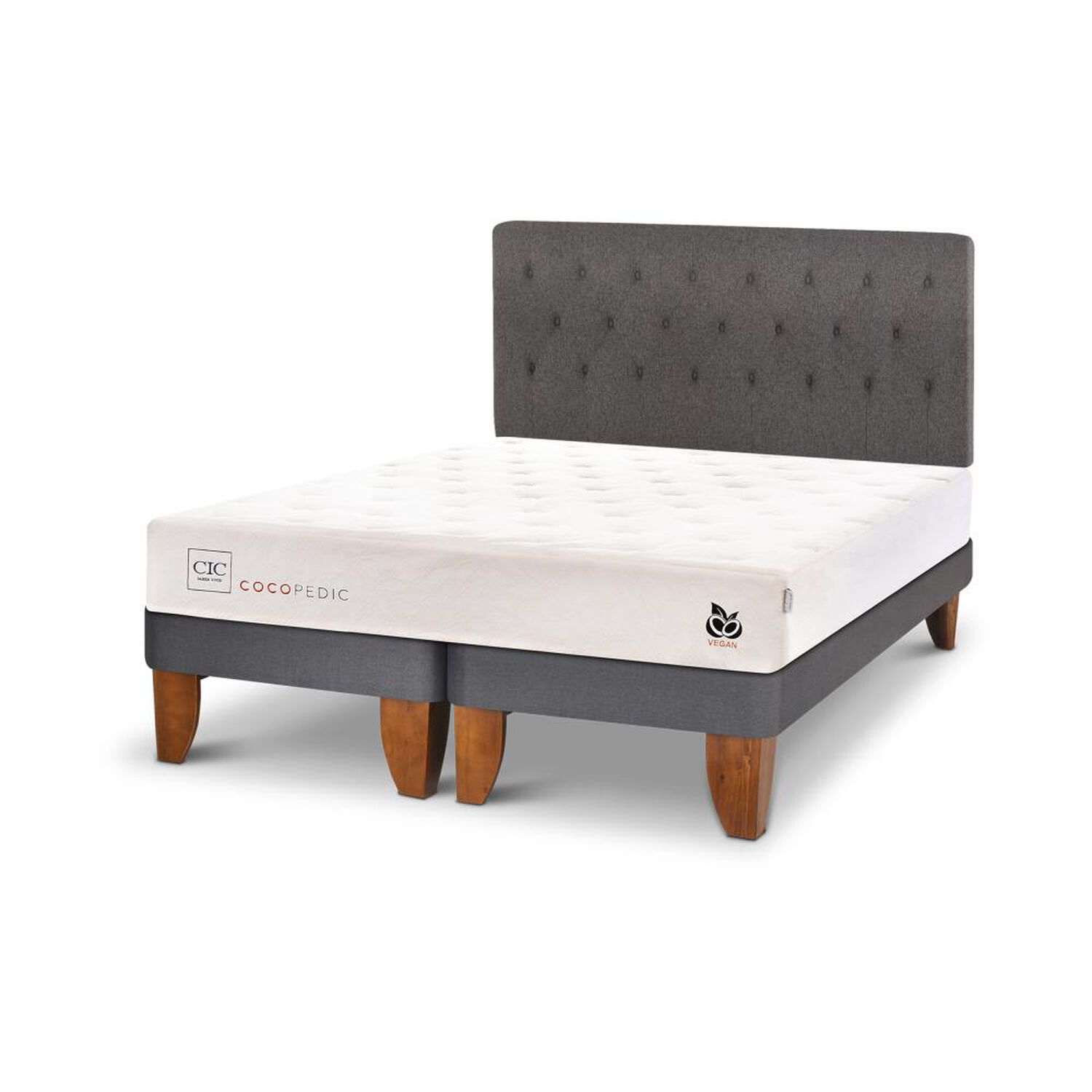 Cama Europea Cic Cocopedic / King / Base Dividida + Respaldo image number 1.0