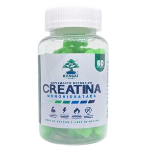 Creatina Monohidratada 60 Gomitas 5g - Gummies - 30 Dias - Bonsai Plus+