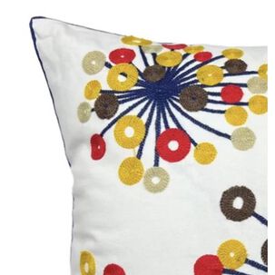 Funda De Coj&iacute;n Dise&ntilde;o Lino Tejida Con Flecos 45x45cm