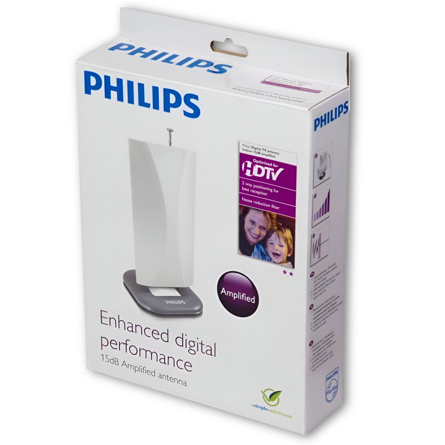 Antena De Tv Digital 4k Hdtv Philips Amplified High Power image number 2.0