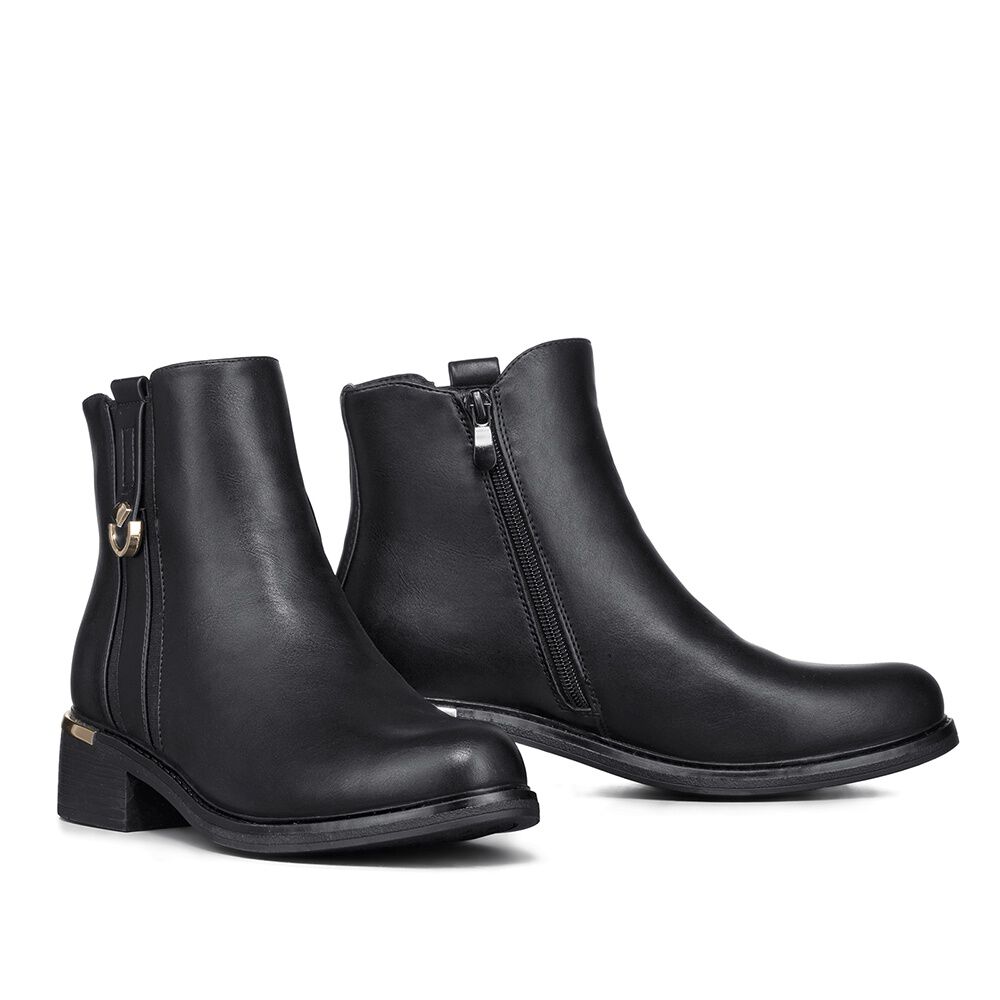 Botin Casual Mujer Eco Cuero Clasico Comodo Weide Hx509 image number 5.0