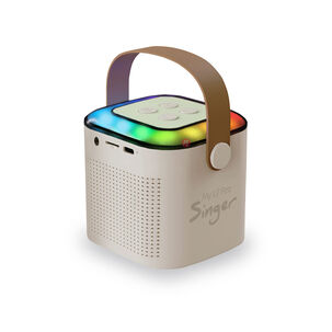 Parlante Karaoke Rgb Con Micr&oacute;fono Inal&aacute;mbrico Blanco - Ps