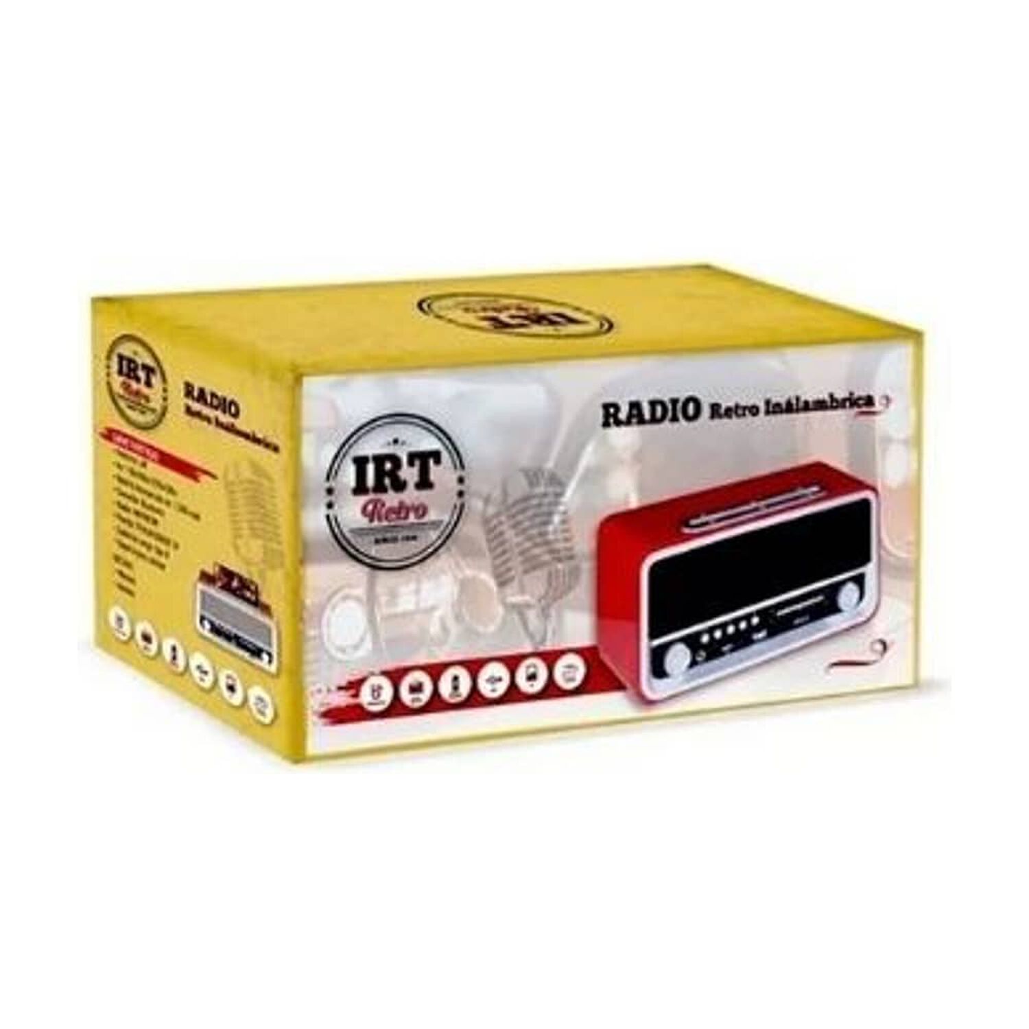 Radio Bluetooth Port&aacute;til Retro Irt Usb Am Fm Rojo Fx Vintage image number 1.0
