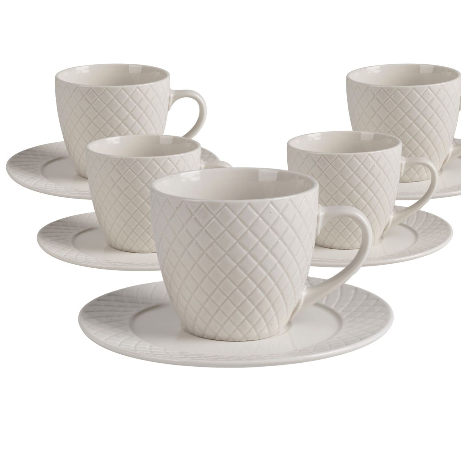 Set 6 Tazas + 6 Platos T&eacute; O Caf&eacute; Porcelana Windsor 210 Ml image number 0.0