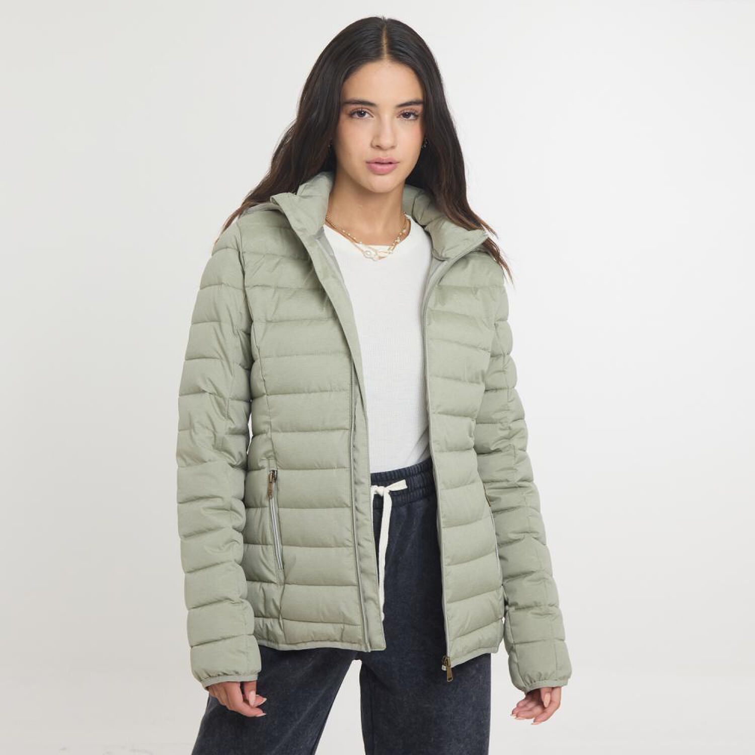 Parka Regular Cuello Alto Con Capucha Mujer Ocean Pacific image number 0.0