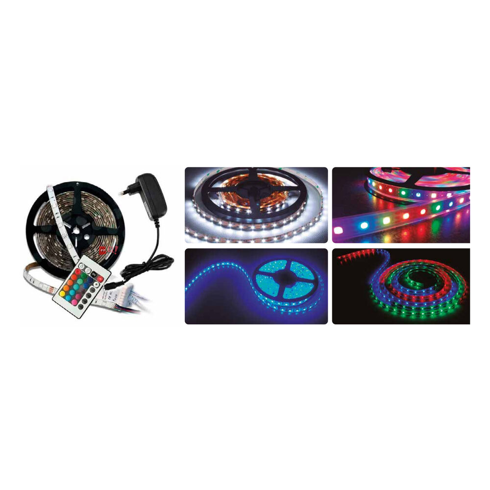 Tira Led De 5mts Rgb 5050 Impermeable Con Control - Ps image number 2.0
