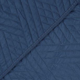 Set Quilt Liso + Sabana Liso 2 P Azul