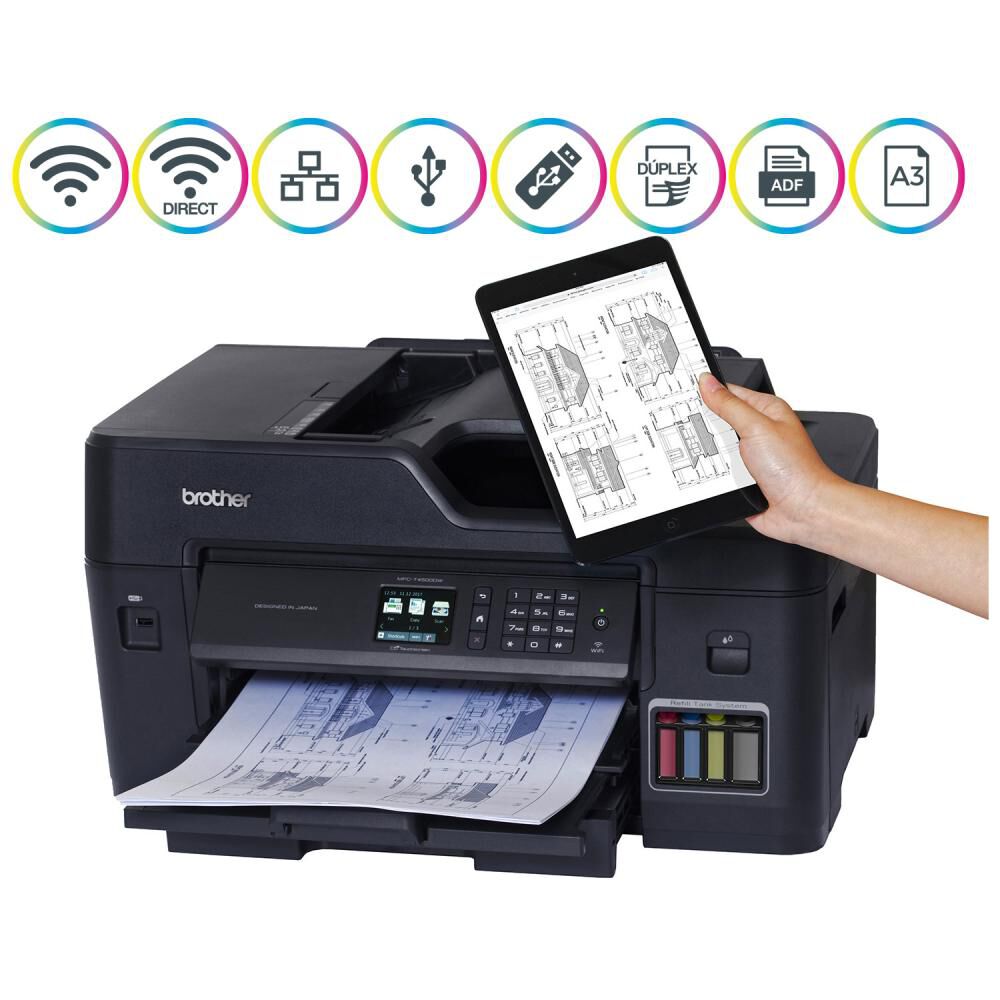 Impresora Multifuncional Brother MFCT4500DW image number 5.0