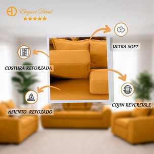 Juego De Living Elegant Detail Houston / 6 Cuerpos
