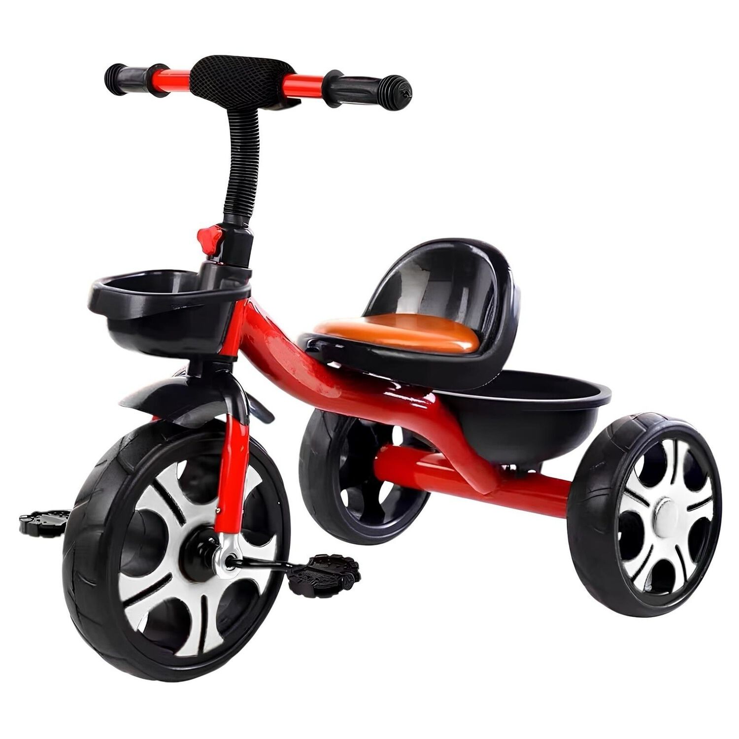 Triciclo Infantil Con Canastos 5 A&ntilde;os Unix Rojo Lubabycas image number 0.0