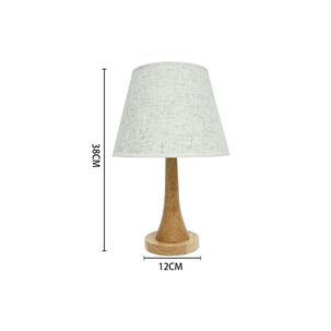 Lampara Base Madera Elegante 38cm