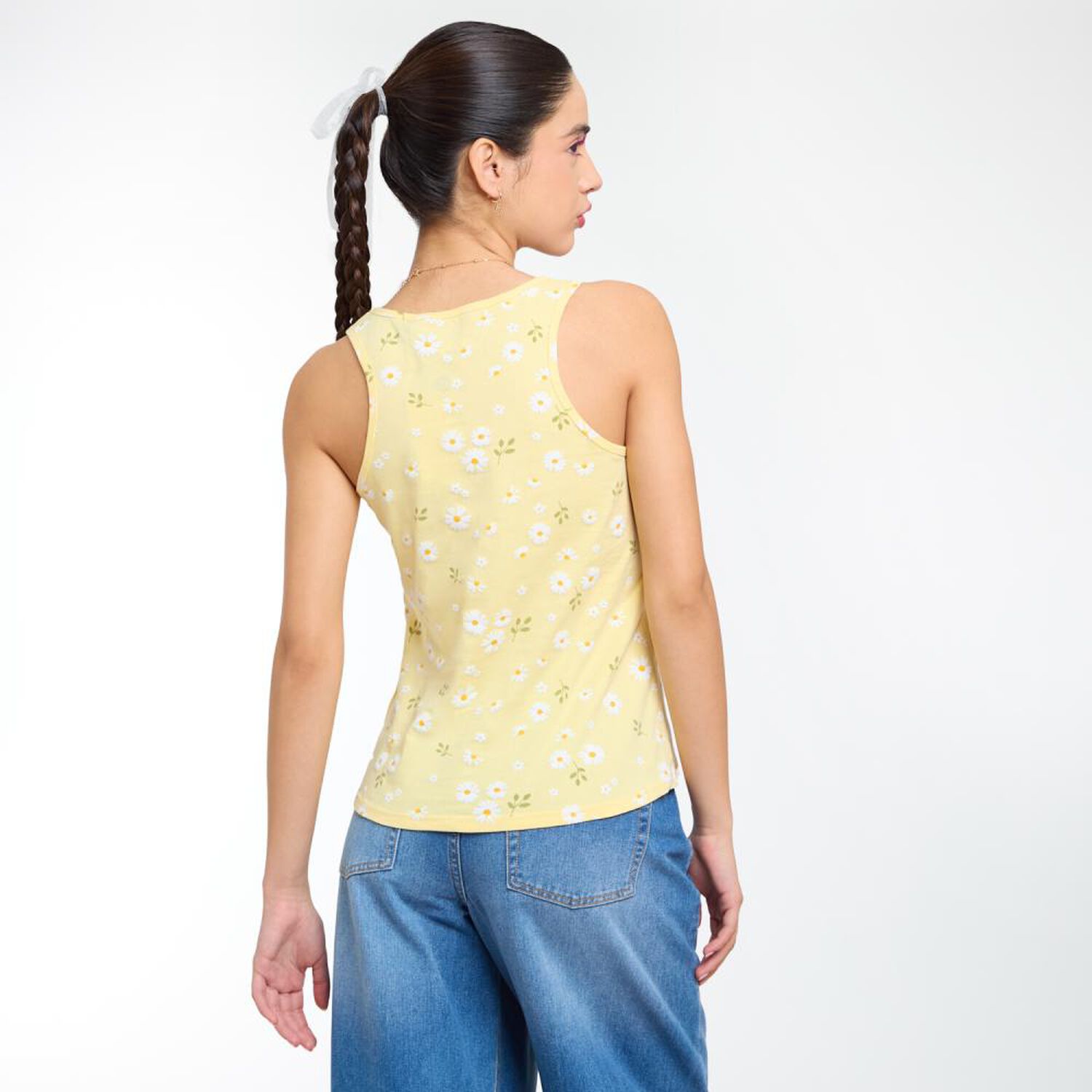 Polera Estampada Sin Mangas Cuello Redondo Mujer Freedom image number 3.0