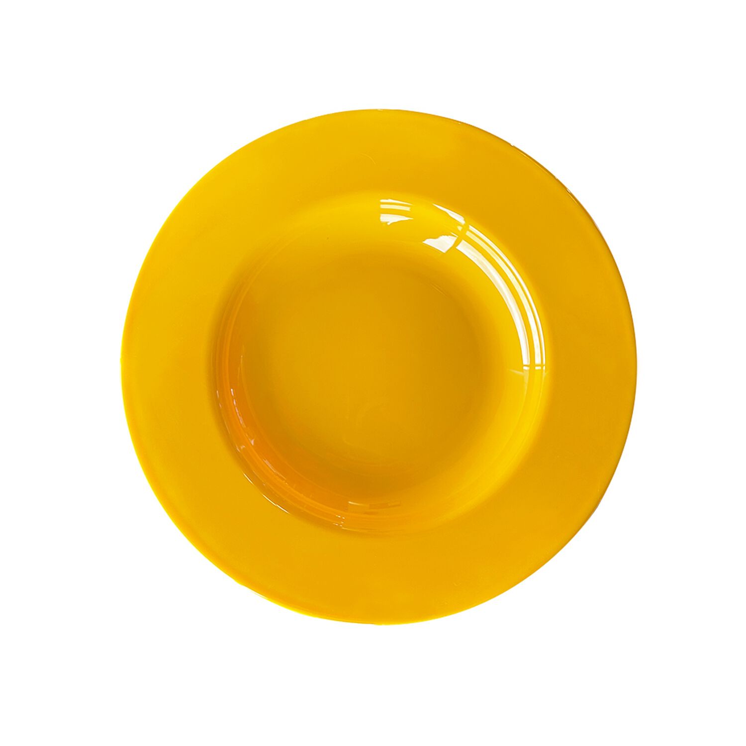 Set De 6 Plato Hondo De Policarbonato Amarillo 23cm image number 2.0