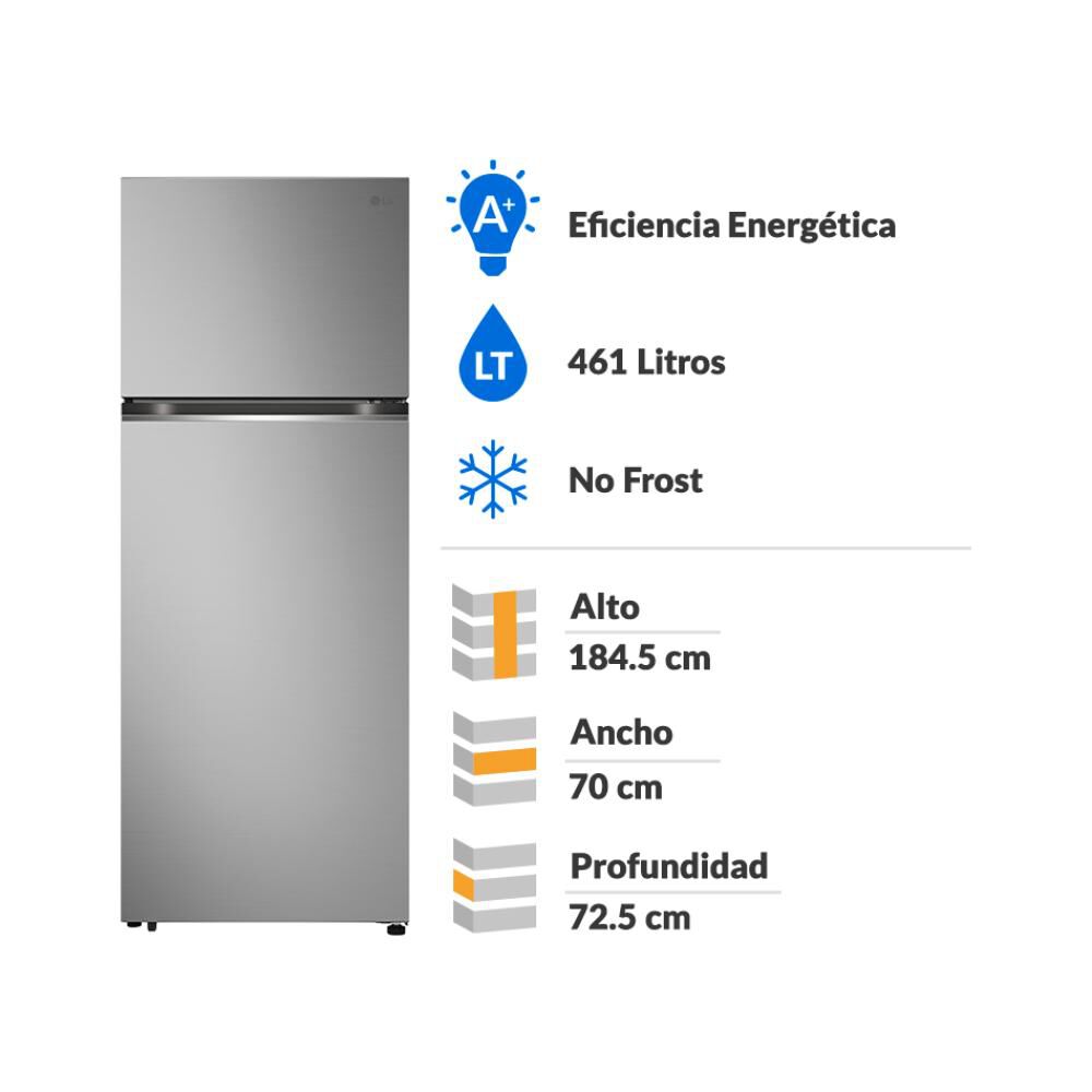 Refrigerador Top Freezer LG VT45BPYK.APYPECL / No Frost / 461 Litros / A+ image number 1.0