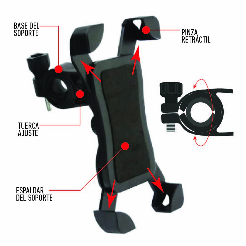 Porta Celular Para Bicicletas Adaptable Hasta 7 Pulgadas image number 2.0