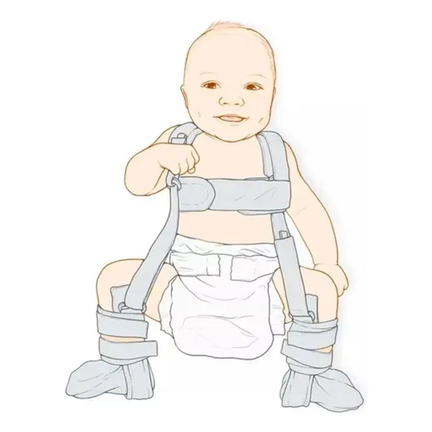 Correas De Pavlik Displasia De Cadera Para Ni&ntilde;os Pedi&aacute;trico image number 5.0