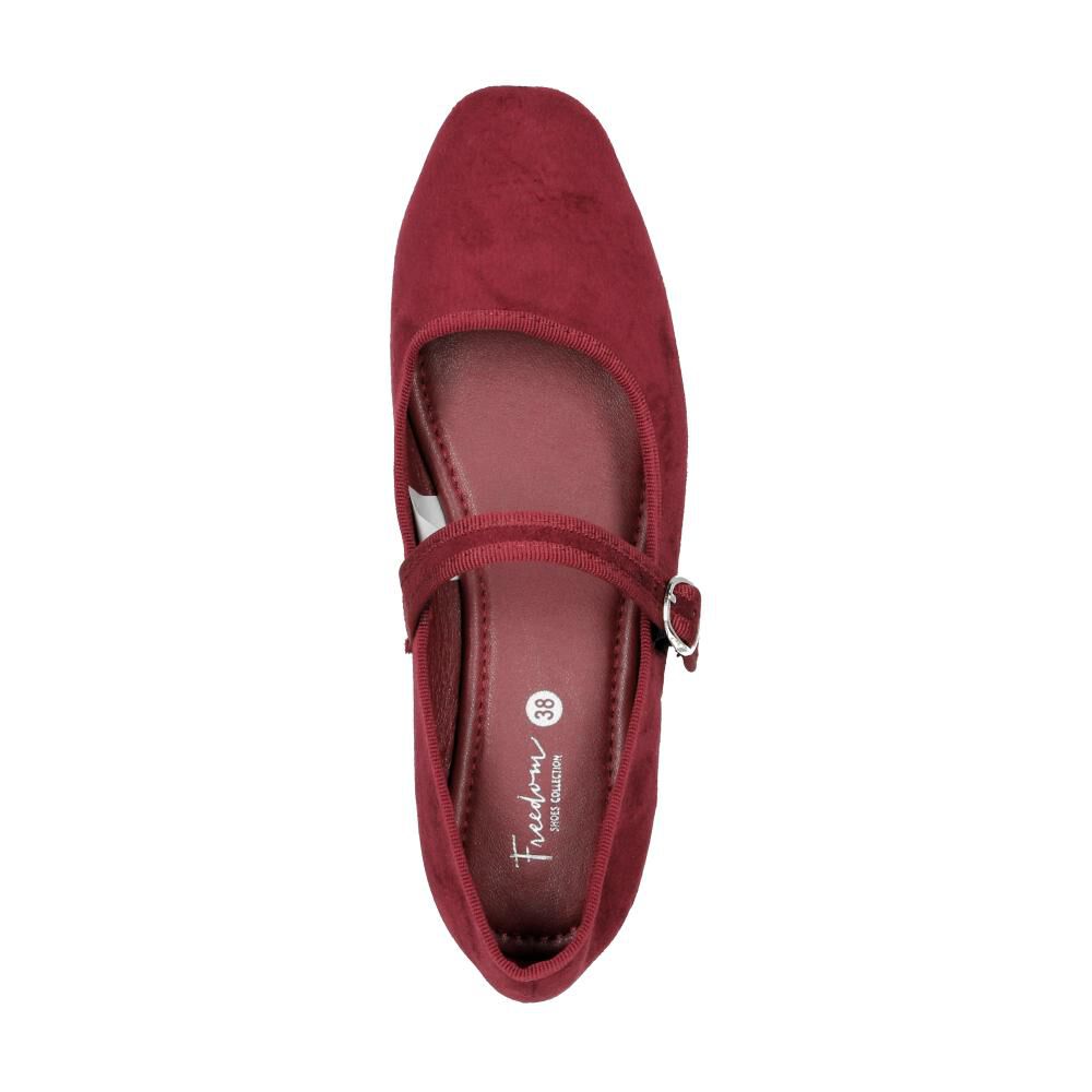 Zapato Casual Mujer Freedom Burgundy image number 4.0