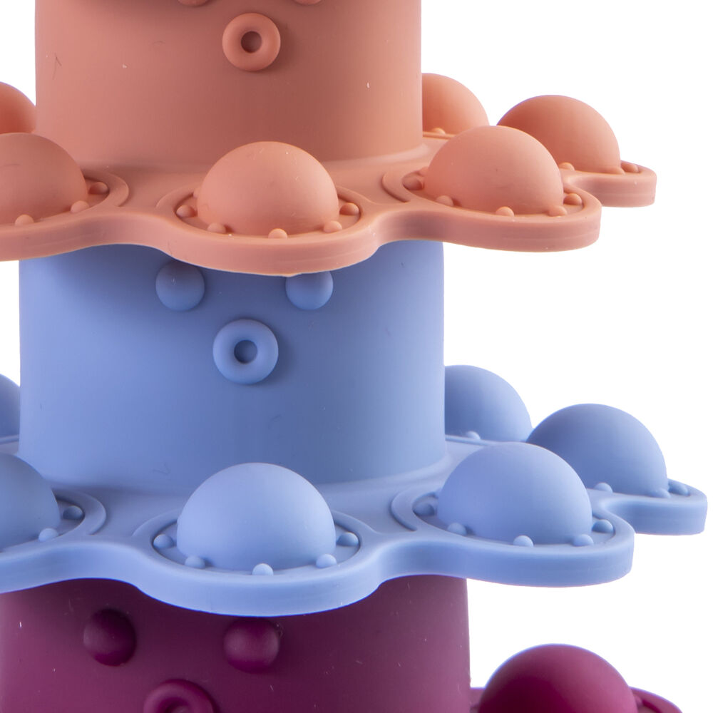 Juguete Torre Pulpo Montessori Silicona image number 3.0