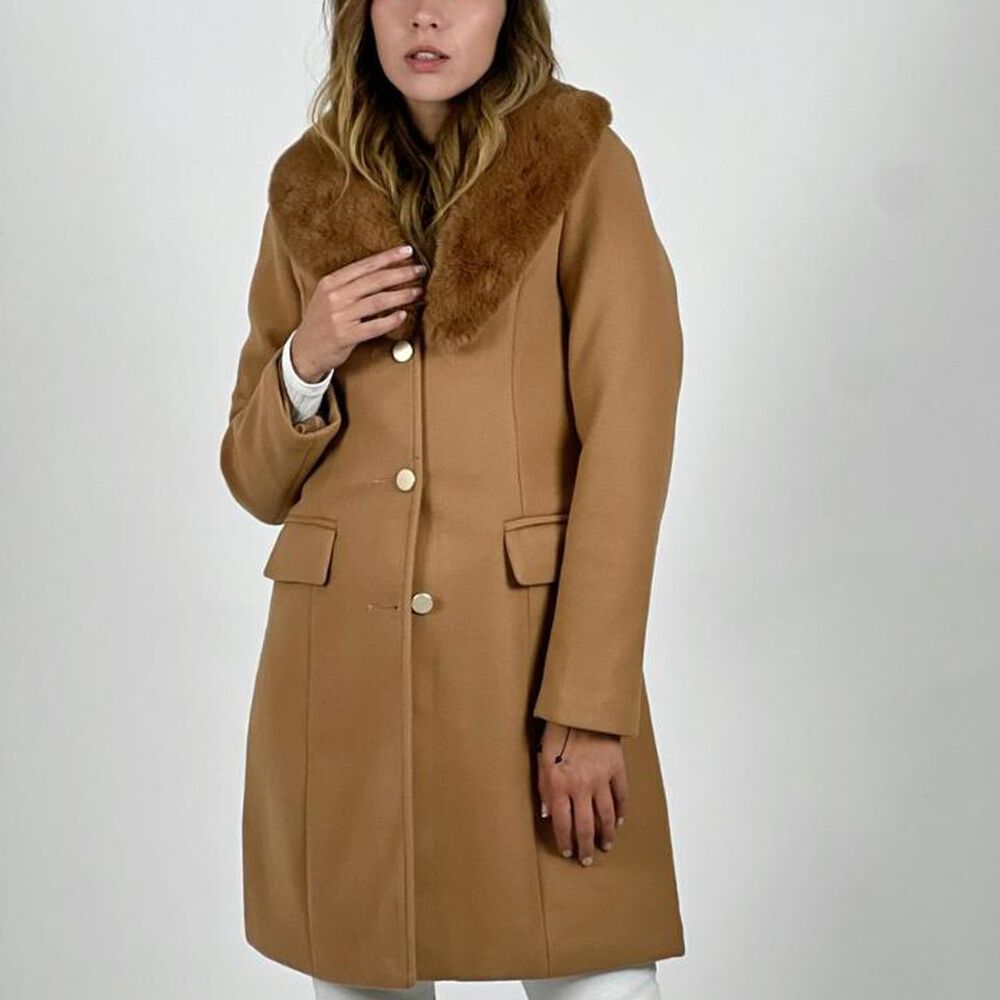 Abrigo De Pa&ntilde;o Con Cuello Desmontable image number 10.0