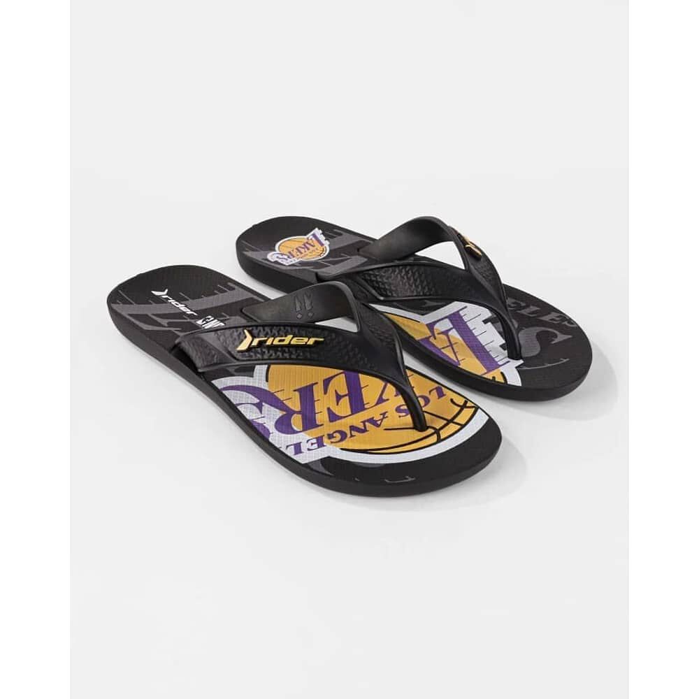 Sandalia Hombre Negro Lakers 2 Rider image number 0.0