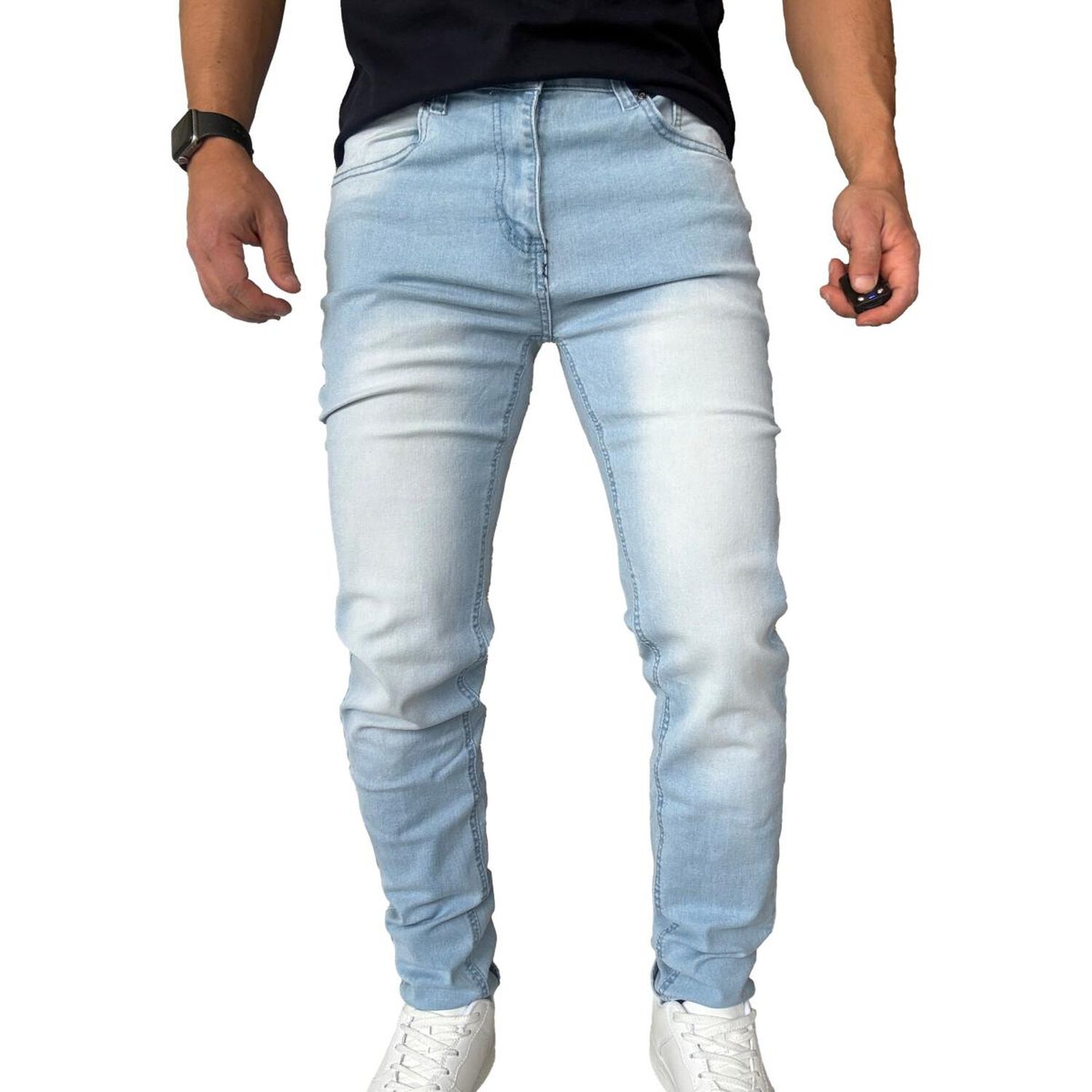 Jeans Elasticados Slim Fit Color Focalizado Semipitillos image number 18.0