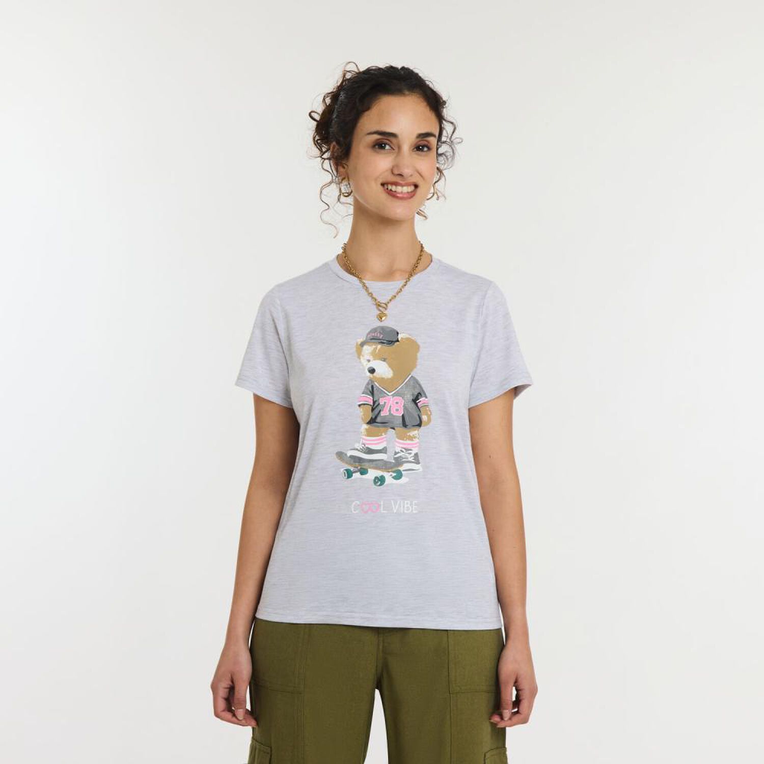 Polera Print Animales Manga Corta Cuello Redondo Mujer Freedom image number 0.0