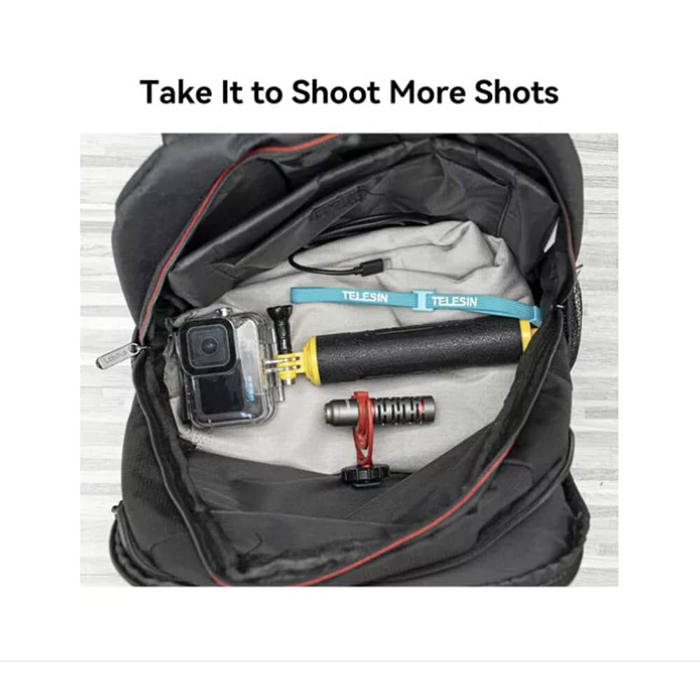 Bast&oacute;n Soporte Flotador Para Gopro 12 11 10 9 Max Telesin image number 4.0