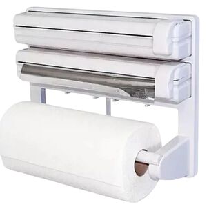 Dispensador Triple Porta Rollo Toalla Nova Cocina Alusa Film