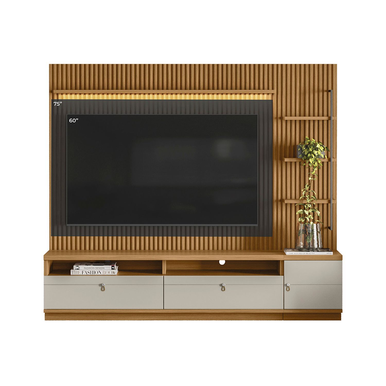Home Tv Di Poretti Design Ouro Ttv / 1 Puerta / 2 Cajones image number 2.0