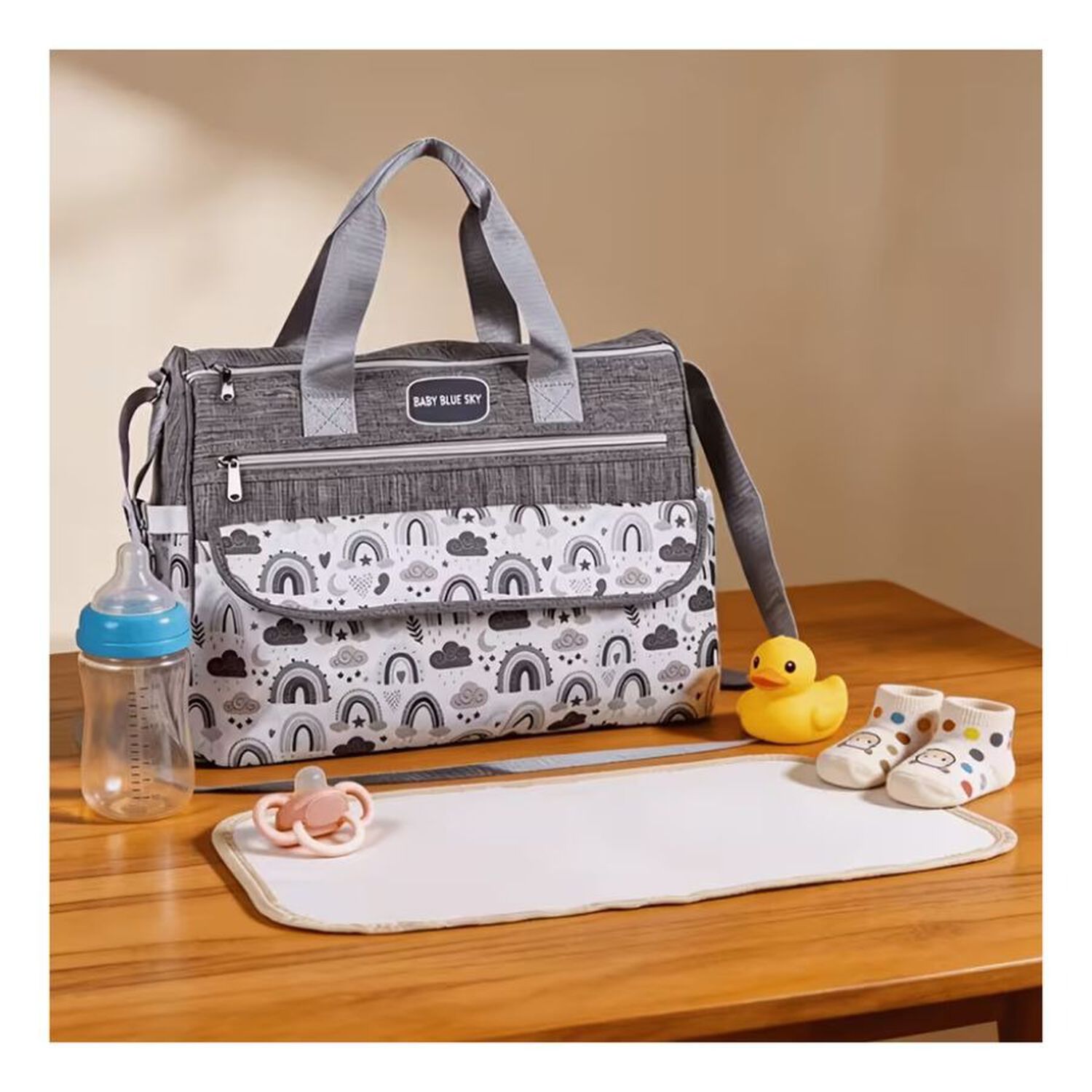Pa&ntilde;alera Bolso Multifuncional Organizador Gris image number 2.0