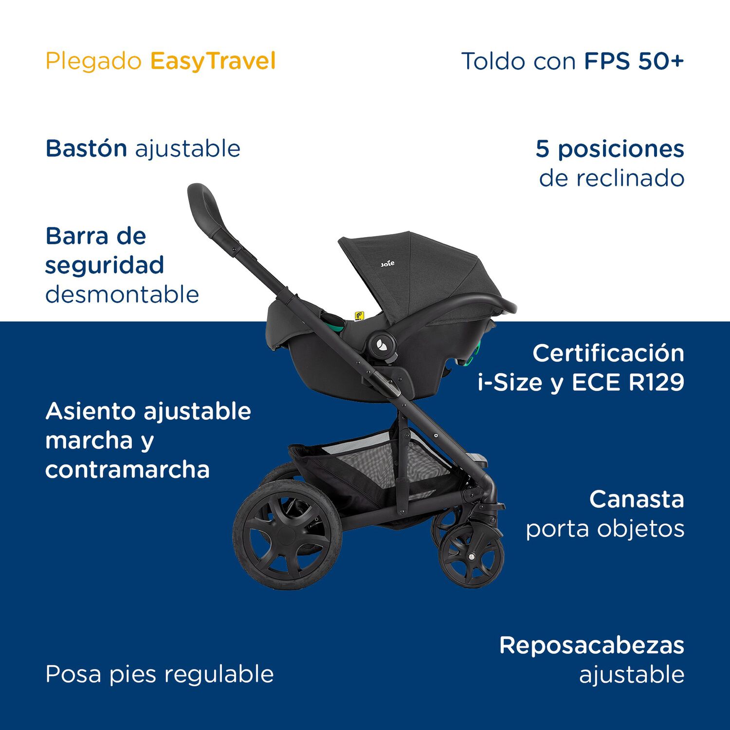 Coche Travel System Chrom Trio Ember Joie image number 4.0