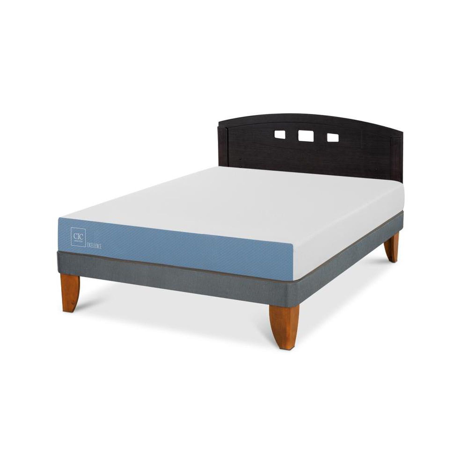 Cama Europea Cic Excellence Plus / 2 Plazas / Base Normal + Respaldo image number 3.0