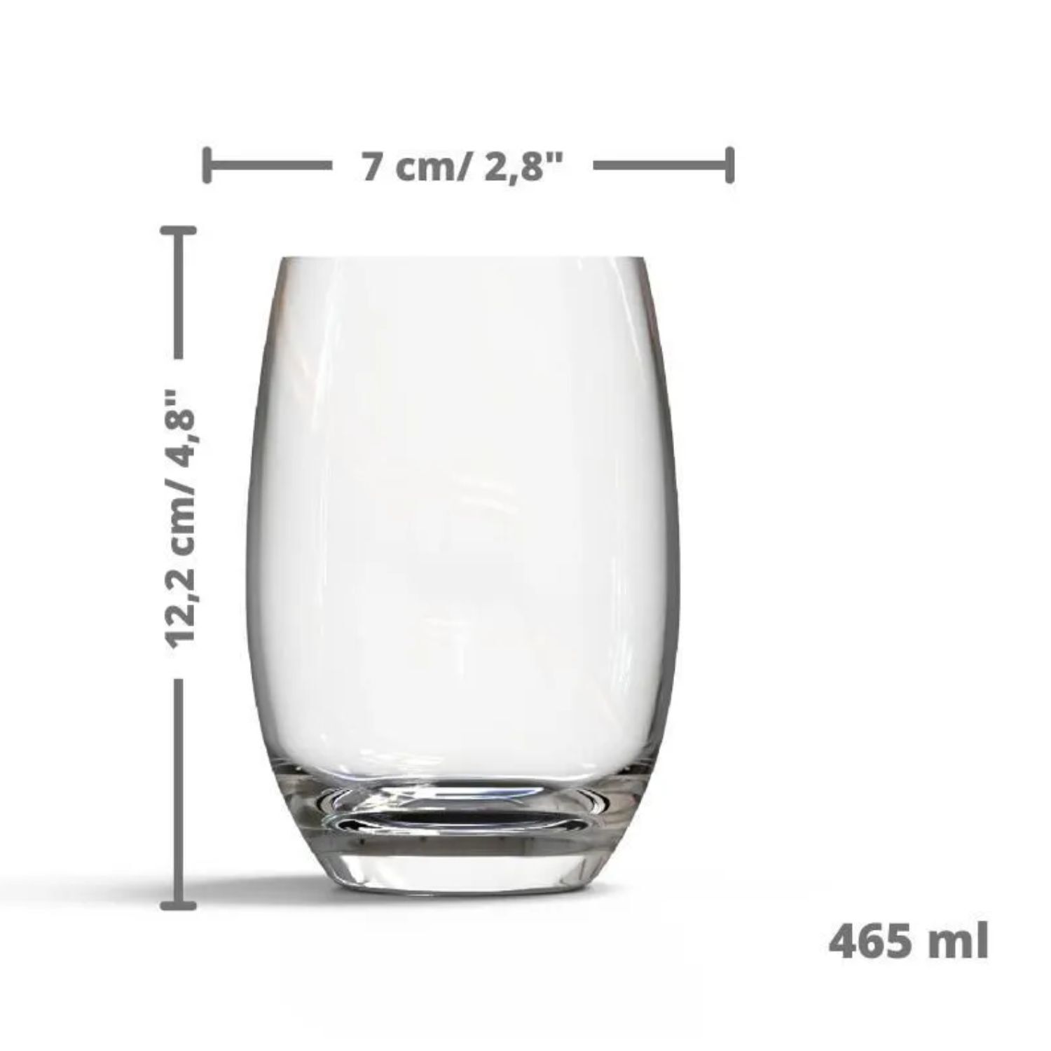 Set 6 Vasos Modelo Mikonos Transparentes De 460ml Ocasiones image number 0.0