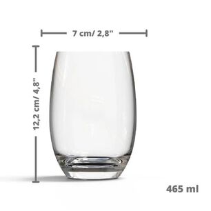 Set 6 Vasos Modelo Mikonos Transparentes De 460ml Ocasiones