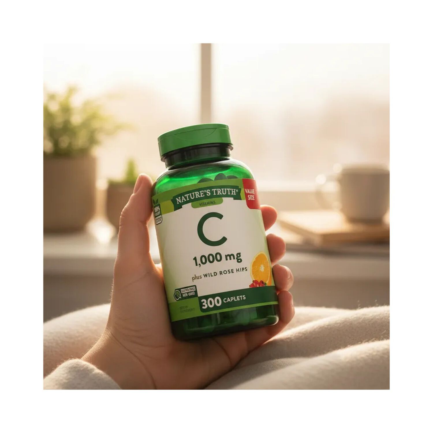 Vitamina C 1000 Mg Plus Con Rosa Mosqueta 300 Caps image number 2.0