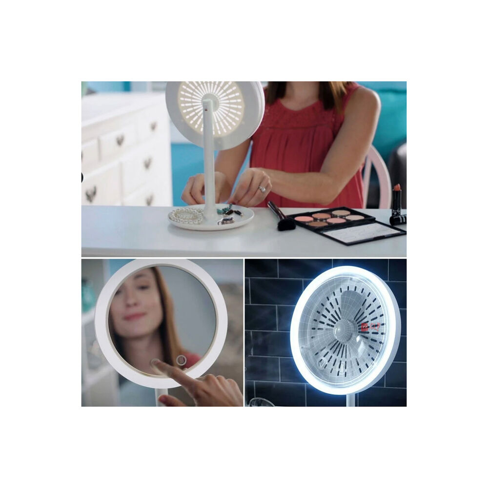 Espejo 5x Para Maquillaje Con Luz Led Y Ventilador - Ps image number 3.0
